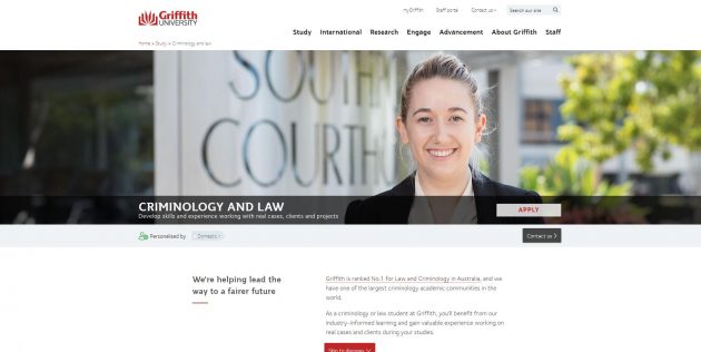 Criminology and law - Griffith University