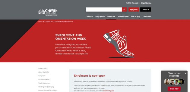 Orientation and enrolment - Griffith College
