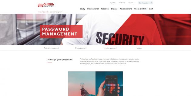 Password management - Griffith University